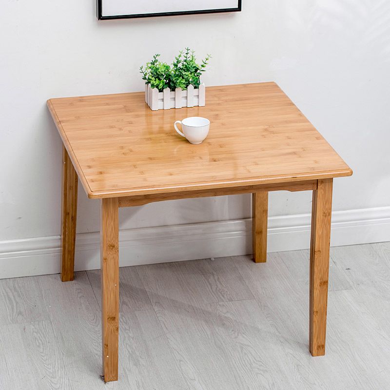 Nordic Rectangular Wooden Coffee Table 4 Legs Natural Cocktail Table