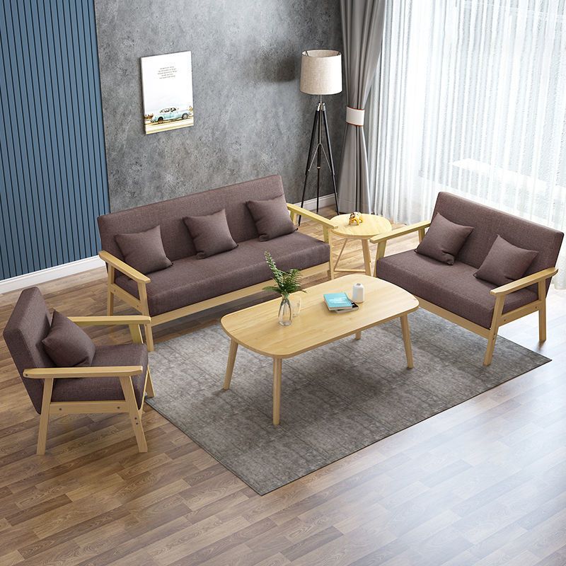 Contemporary Tight Back Standard Square Arm Living Room Settee