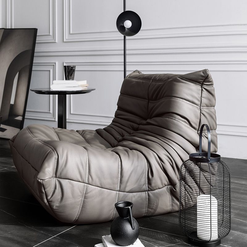 Modern Armless Chair, Faux Leather Upholstered Accent Chair, 40"(W) X 37"(D) X 28"(H)