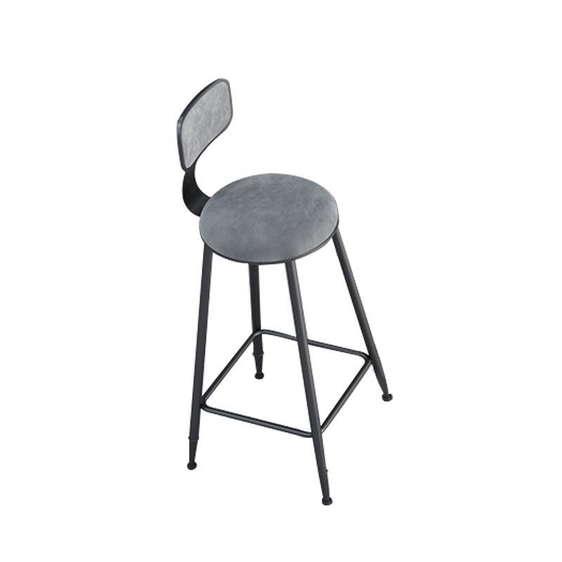 Metal Barstools Glam Armless Bar Stools with Black Metal Base