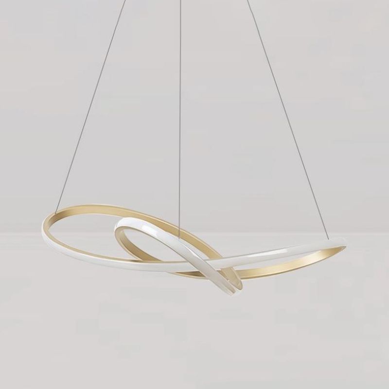 Gold Iron Hanging Pendant Lights Postmodern Hanging Lamps for Dining Room