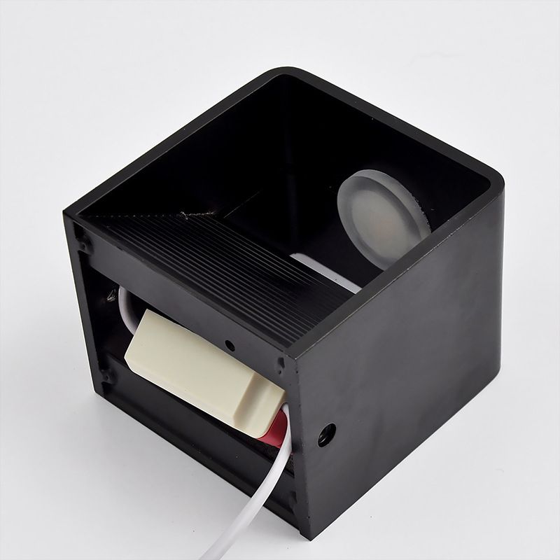 Luces de pared cuadradas de aluminio Moderno 1 cabezal de montaje en la pared para dormitorio