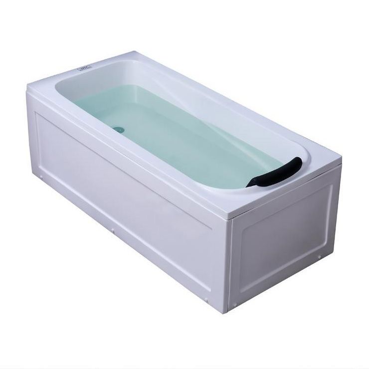 Modern Acrylic Rectangular Bathtub Soaking White Bathtub , 29.53" Wide