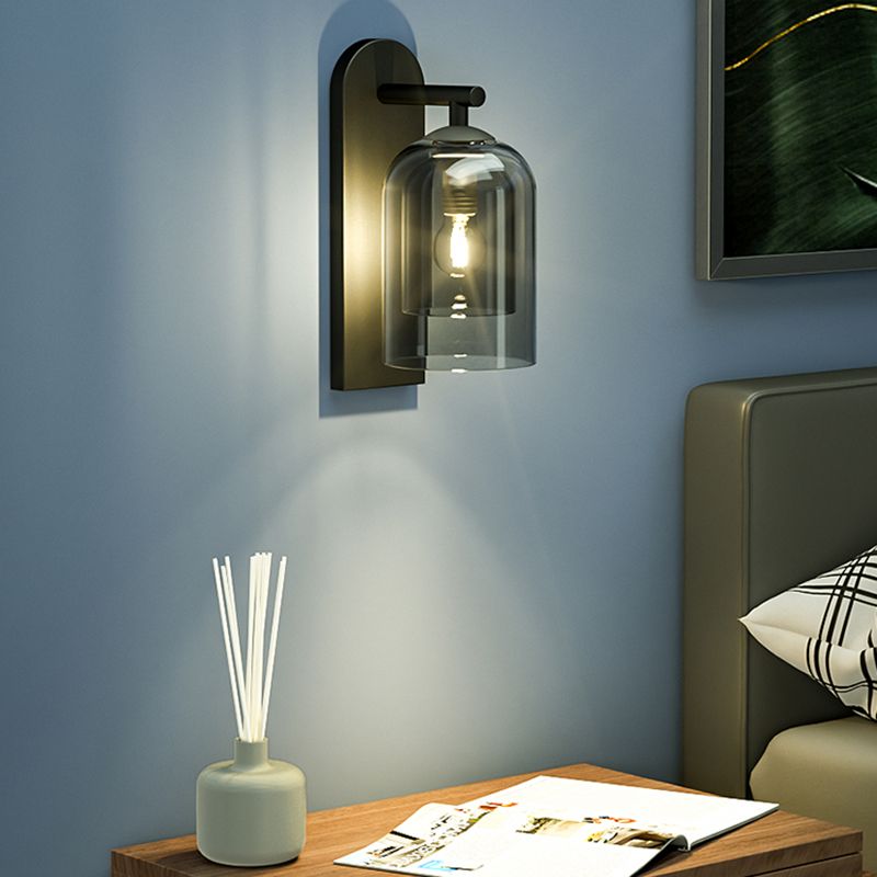 1-Licht-Halbzylinder Wandleuchte modern