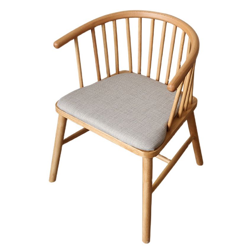 Chaise d'intérieur minimaliste avec base en bois, chaise Winsor de 21 pouces de large avec 4 pieds pour restaurant
