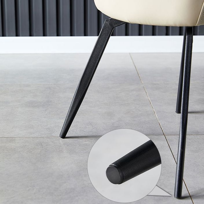 Zeitgenössischer Leder -Essstuhl von 18 "Weitparner Stuhl für Zuhause