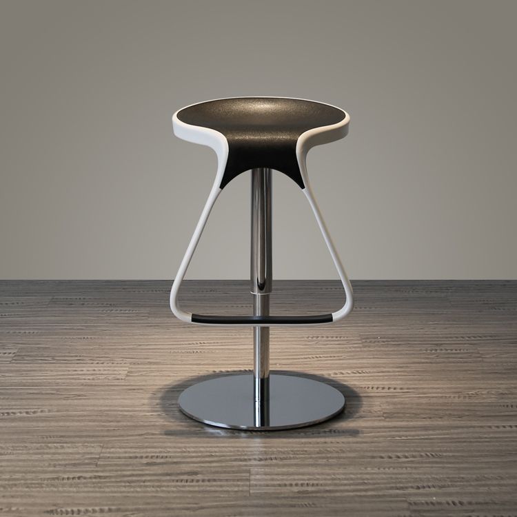Plastic Counter Stool Modern Adjustable Height Bar Stool with Footrest
