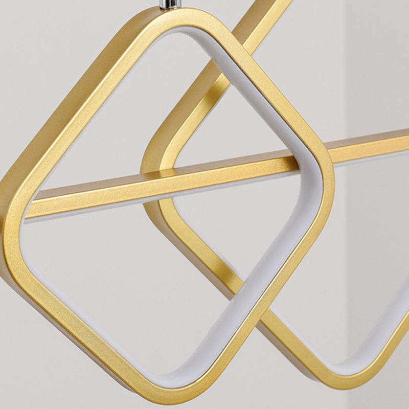 Metal Linear Island Pendant Modern Multiple-Light Island Lighting