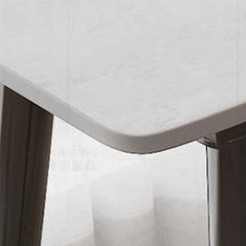Modern Style Bar Table Rectangle Stone Bar Dining Table with 4 Legs