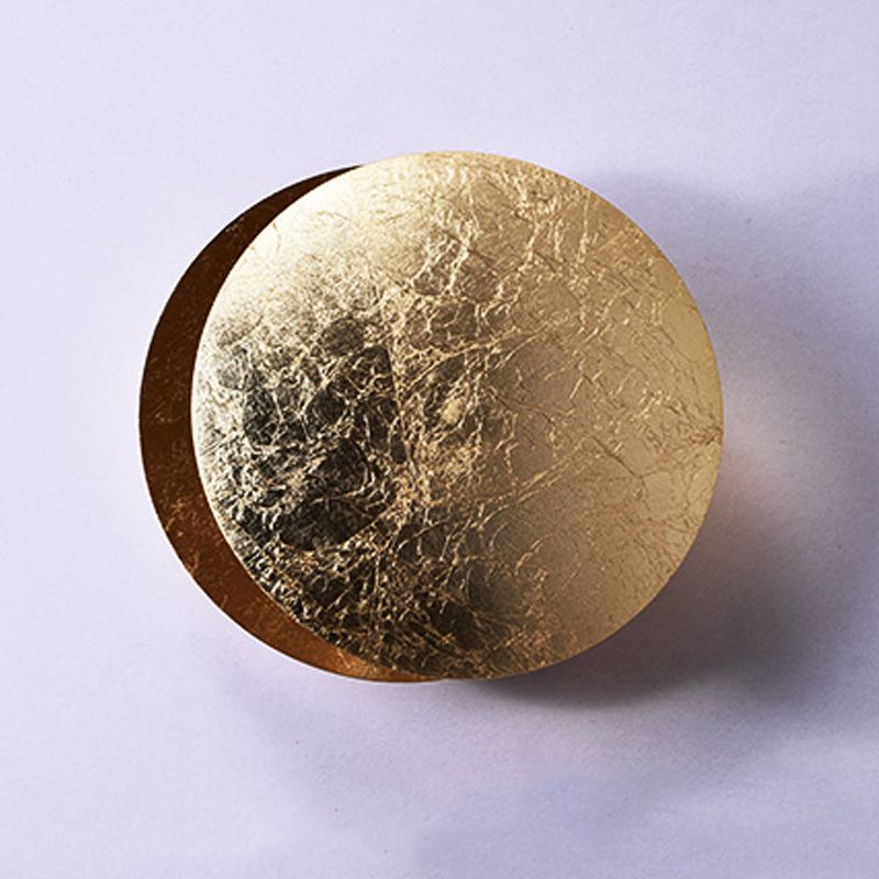 Contemporary Style Round Wall Mounted Lamps Metal 1 Light Wall Lighting