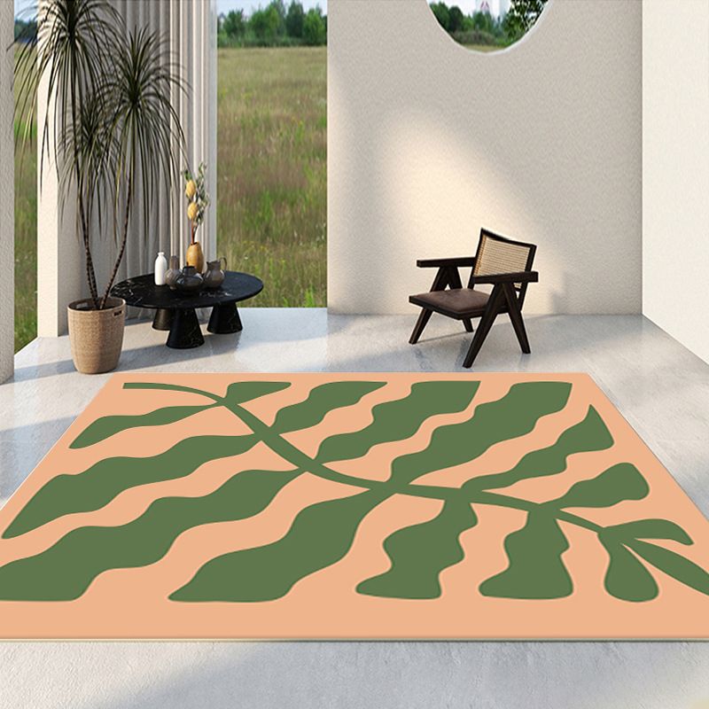 Modern Orange Rug Pattern Graphic Rug Washable Indoor Rug for Home Decor