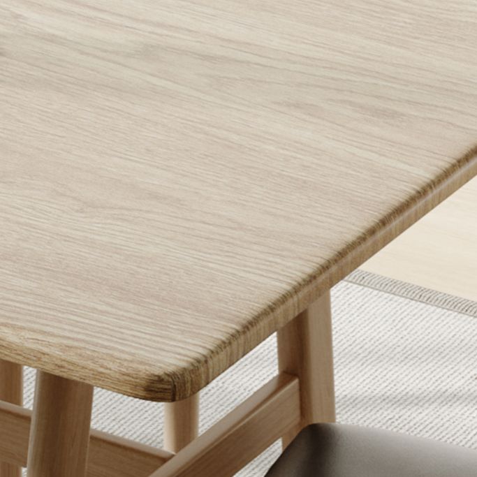 Juego de comedor de comedor contemporáneo rectangular MDF con base metálica