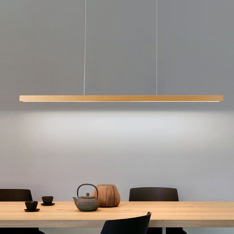 Wooden Island Lamps Modern Acrylic Shade Island Lighting Ideas for Kitchen