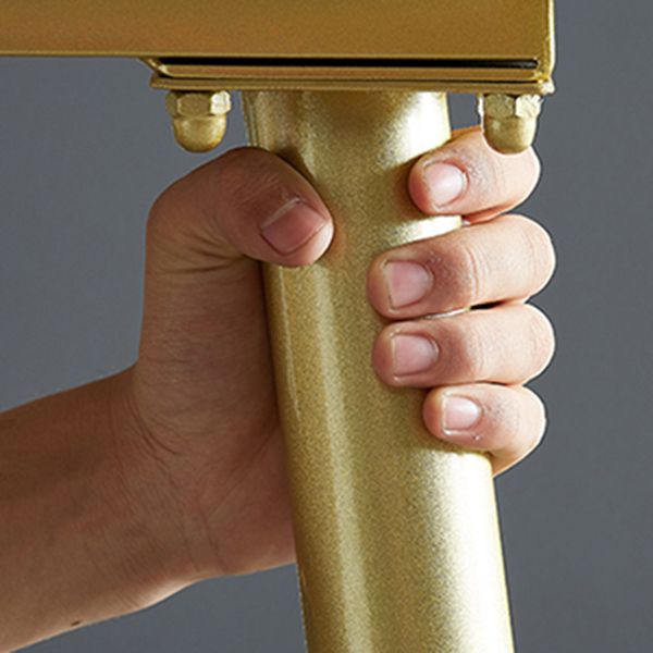 Metal and Slate Rectangular Table Glam Style Home Dining Table