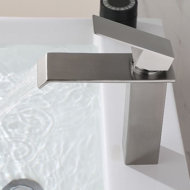 Industrial Vessel Faucet Stainless Steel Lever Handles Waterfall Spout Bathroom Faucet