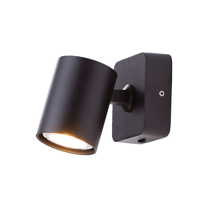 Modern Simple Led Wall Light Cylindrical Aluminium Rotatable Wall Lamp for Living Room