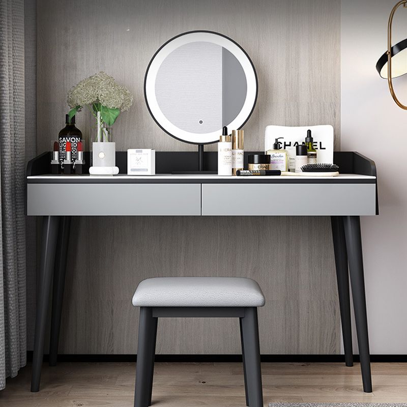 Stone Top Makeup Table with 2 Drawers 15.74" Wide Vanity Tables