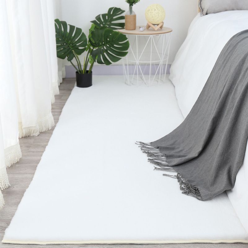 Contemporary Indoor Rug Simple Plain Area Rug Polyster Washable Anti-Slip Rug for Home Decor