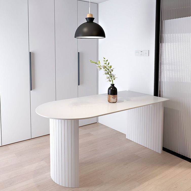 Contemporary Solid Wood Standard Dining Table White Standard Dining Table for Kitchen