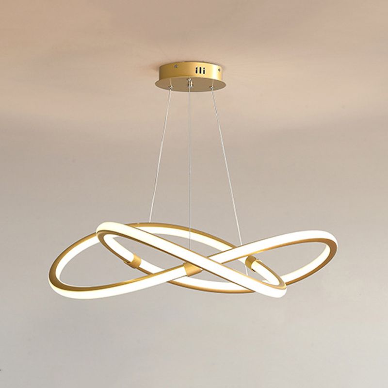 Metal Spiral Pendant Lighting Fixture Simple Style LED Hanging Pendant Light