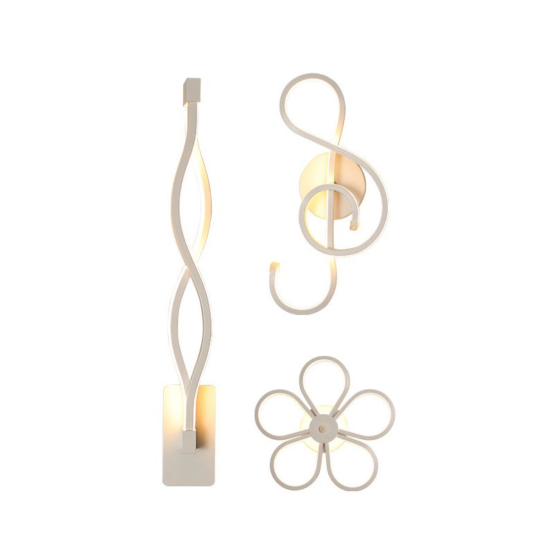 White Linear LED Wall Light in Modern Concise Style Aluminium Wall Lamp with Silicone Shade