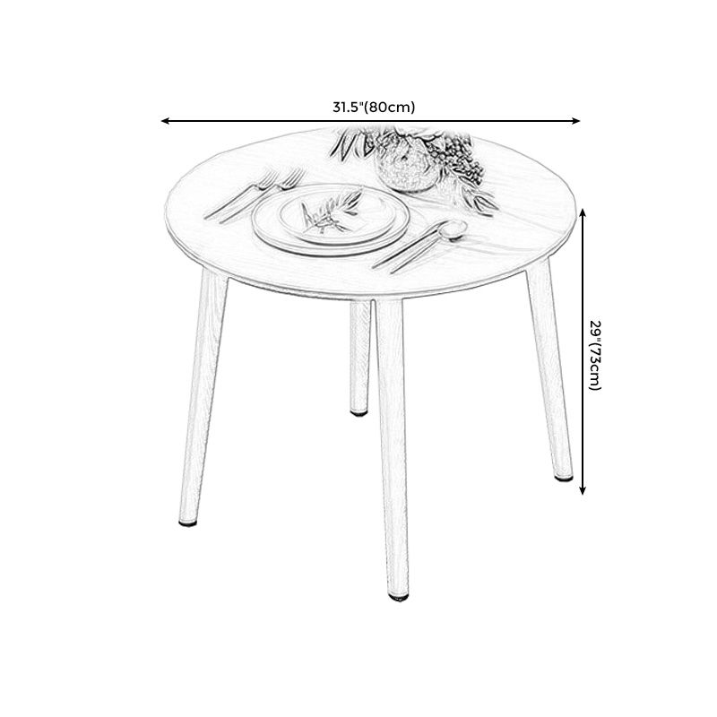 Modern Style Density Plank Wood/white Top Solid Wood Leg Coffee Table