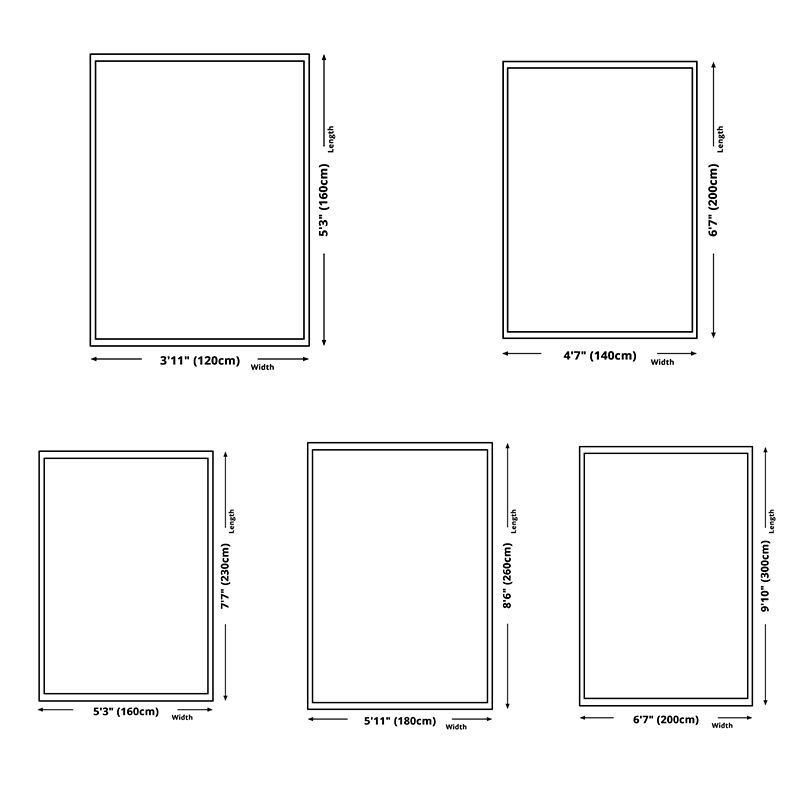 Gray Tone Carpet Modern Geometric Area Rug Polyester Washable Carpet with Non-Slip Backing