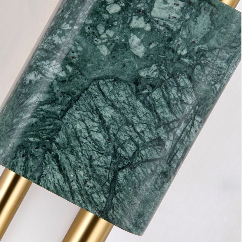 Single White/Green Contemporary LED Shaded Statement Bathroom Vanity Light