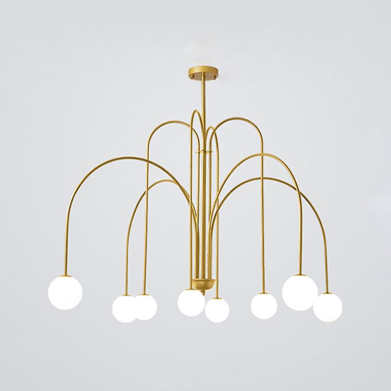 Modern Metal Chandelier Light Fixtures Multi-Head Suspension Pendant Lamps for Living Room