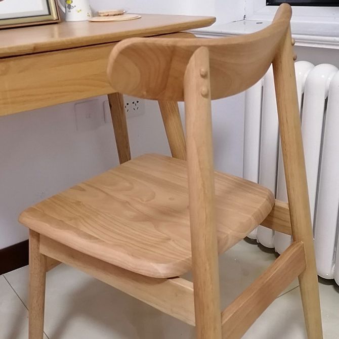 Modern Style Solid Wood Chairs Kitchen Dining Open Back Side Chair Set