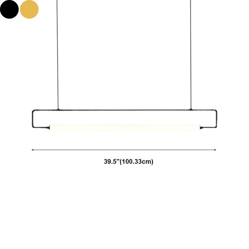 Lineare Inselbeleuchtung zeitgenössischer Küchenmetall Eins Licht anheizt