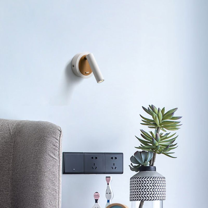 Estilo moderno Simple Black & White All Sponce Light con sombra acrílica para el dormitorio