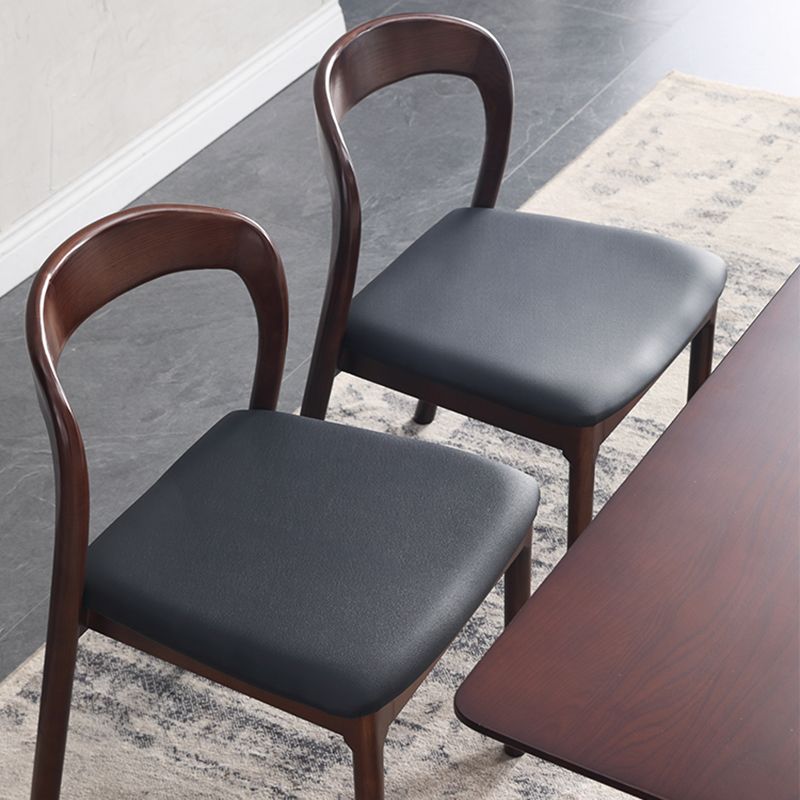 Contemporary Dining Room Solid Wood Side Chair Open Back Dining Side Chair
