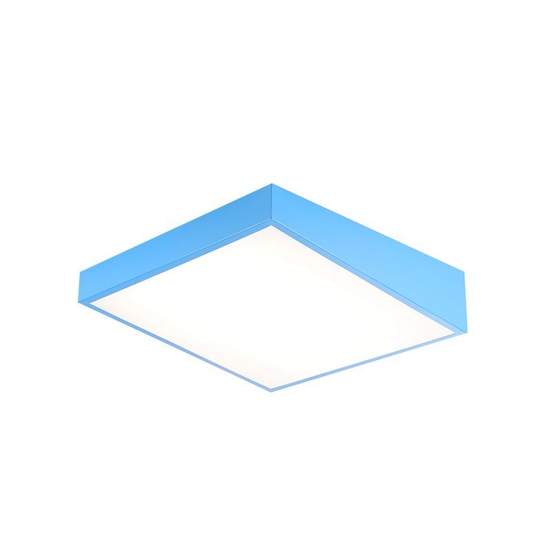 L'éclairage de plafond acrylique carré contemporain a mené le bâti affleurant en rouge/vert/bleu pour la maternelle