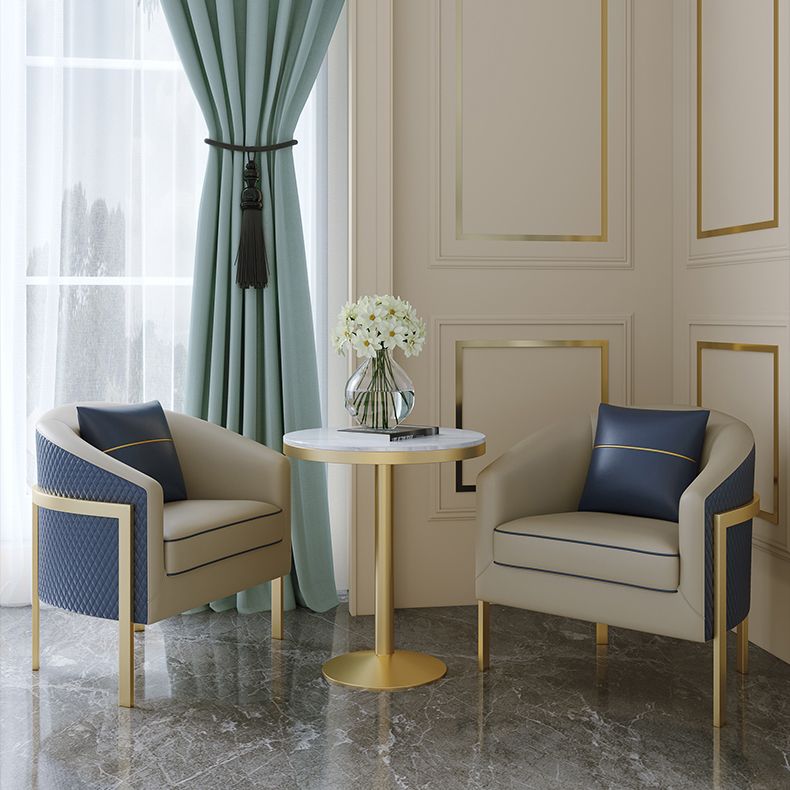 Round Dining Site Table Traditional Luxury Stone Dining Room Collection for Indoor
