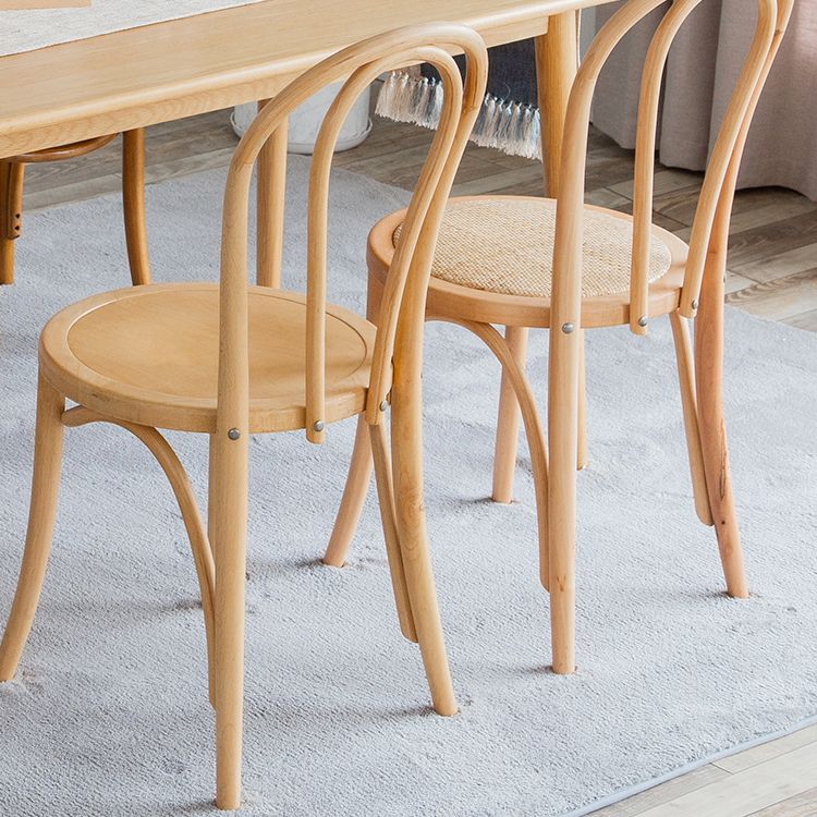 Ensemble de chaises de cuisine côté arrière Windsor en bois de hêtre de style contemporain