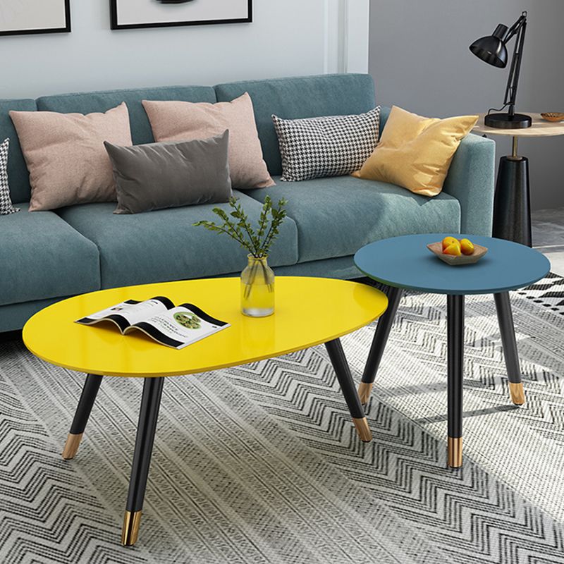 Contemporary Coffee Table Set No Distressing 3 Legs Wood Coffee Table