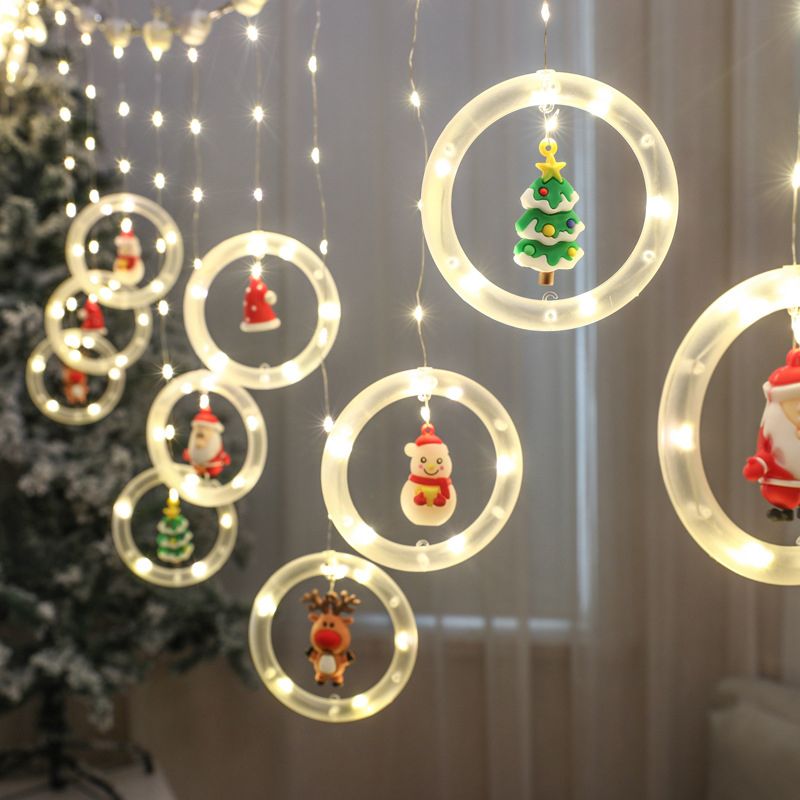 10-Head Living Room Christmas Lamp Decorative LED String Light with Plastic Shade