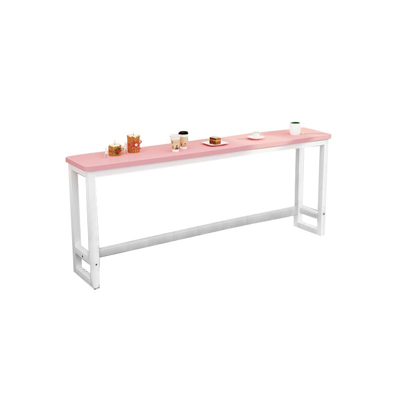 Modern Style Wood Bar Stool Table Rectangle Bar Table for Cafe and Breakroom