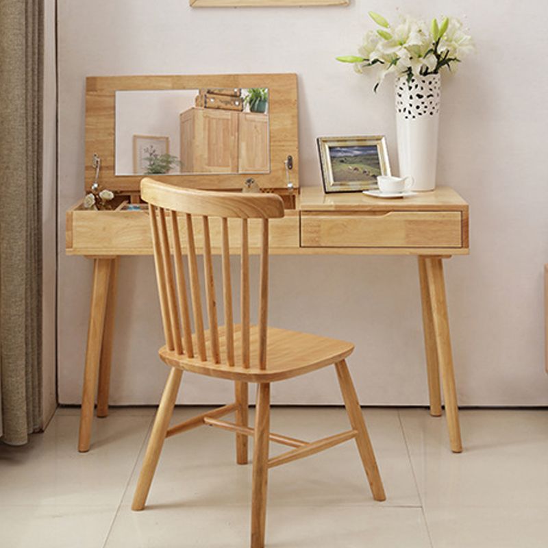 Contemporary Solid Wood Make -up Tables Vanity with 1 Drawer