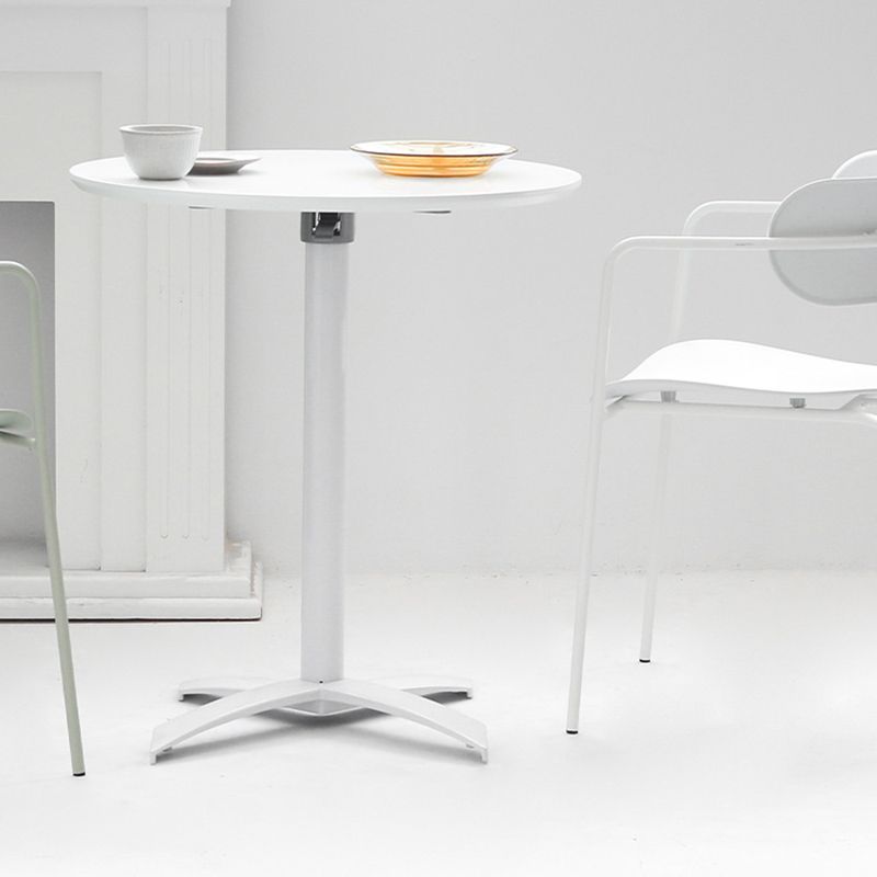 Modern Pedestal Wooden Coffee Table Round Top Shape Folding Cocktail Table