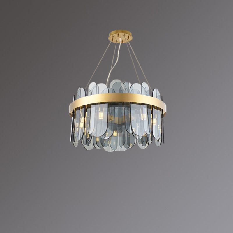 Ringform Decke Kronleuchter Modernist Style Glassuspension Licht für Wohnzimmer