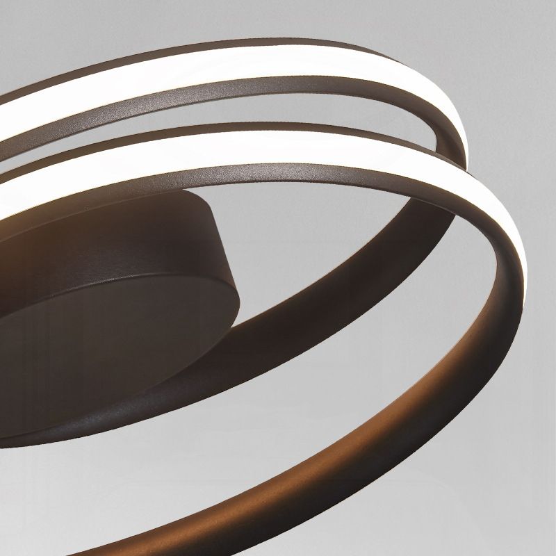 Lámpara de techo LED lineal creativa moderna, montaje empotrado de aluminio con pantalla de silicona