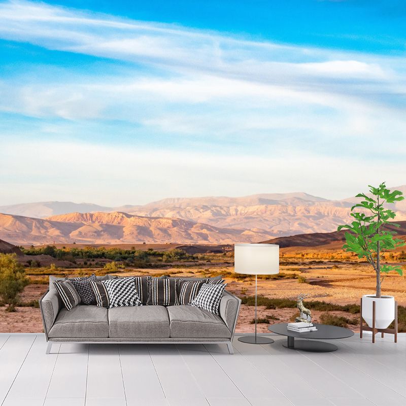 Customized Desert Wall Mural Modernism Mildew Resistant Wall Decor for Sitting Room