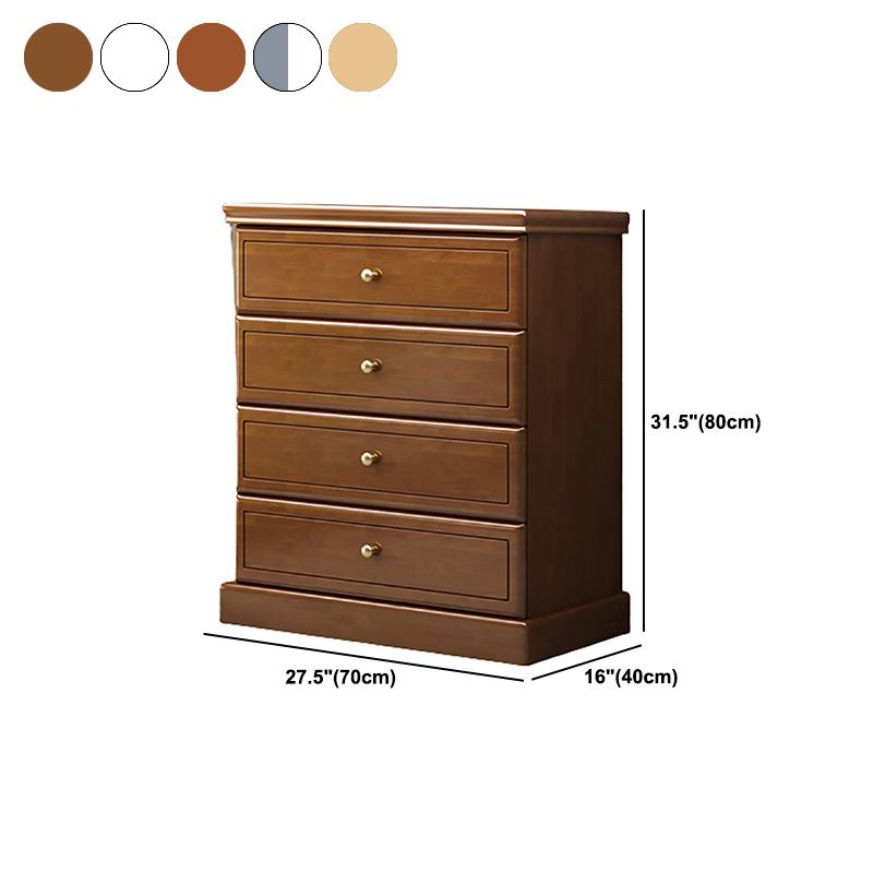 Modern Rectangle Accent Chest with Soft Close Drawers in Solid Wood