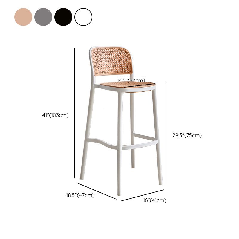 Plastic Matte Finish Bar Chairs for Home Modern Indoor Bar Stools