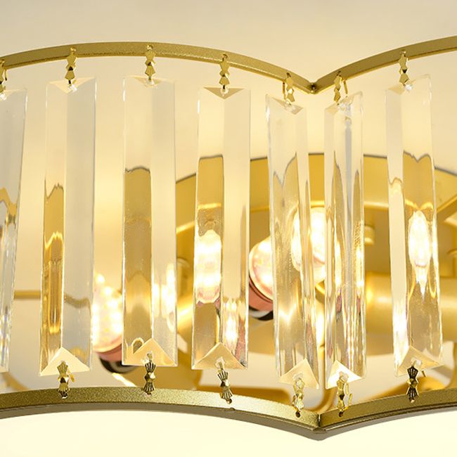 Multi Light Ceiling Lamp Modern Style Crystal Ceiling Lighting for Living Room