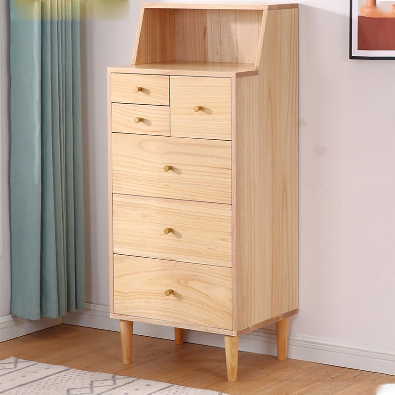 15.74" Wide Accent Chest with Straight Legs Contemporary Chest with 6 Drawers
