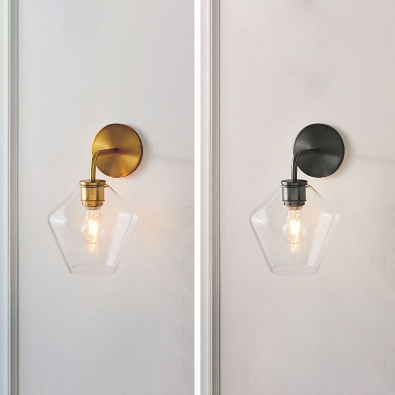 Simple Wall Sconce Lamp Glass Wall Mounted Light for Bedroom