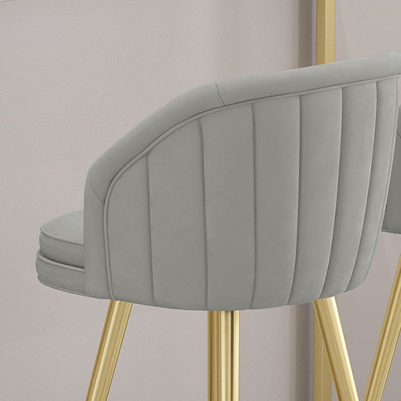 Contemporary Upholstered Counter Stool Rectangle Bar-height Bar Stool for Living Room